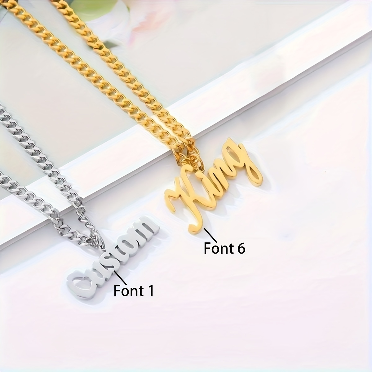 Personalized Women's Fashion Pendant Necklace, Customizable Design